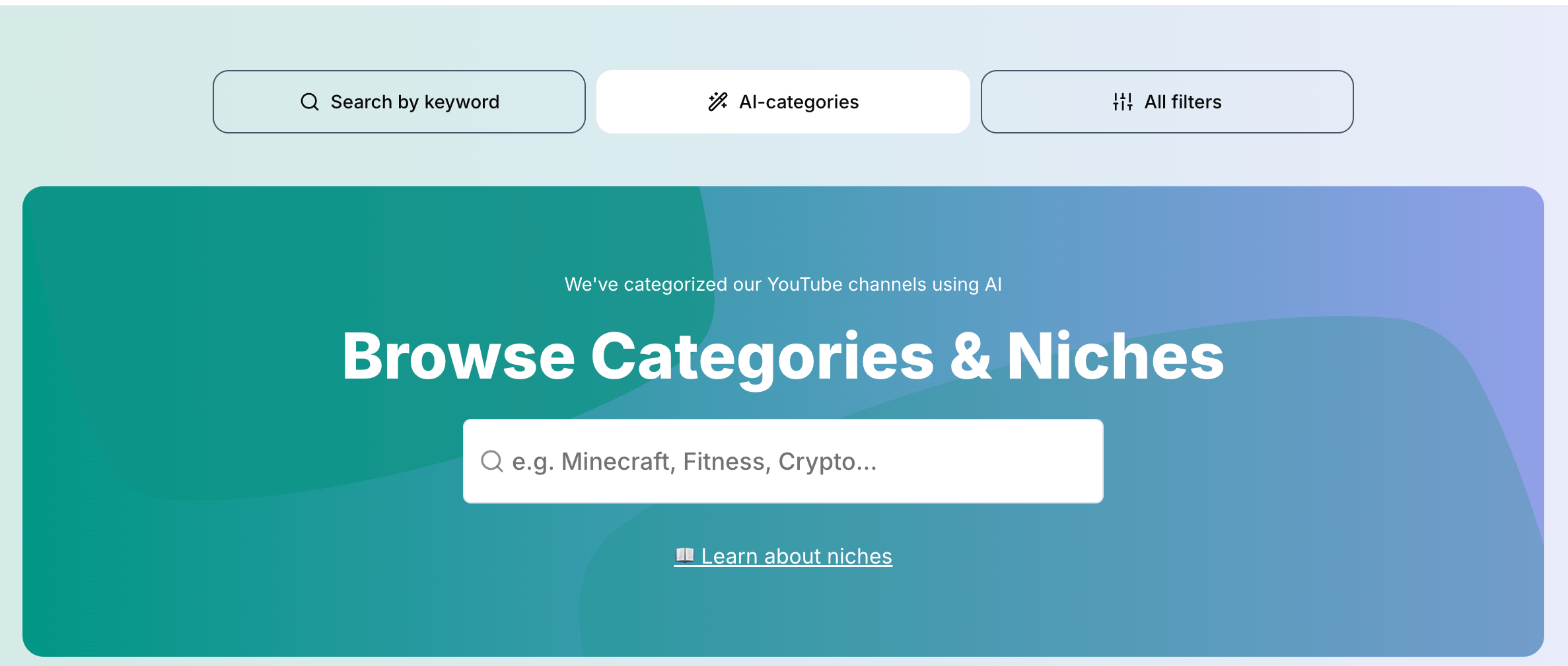 a screenshot from a new ChannelCrawler feature